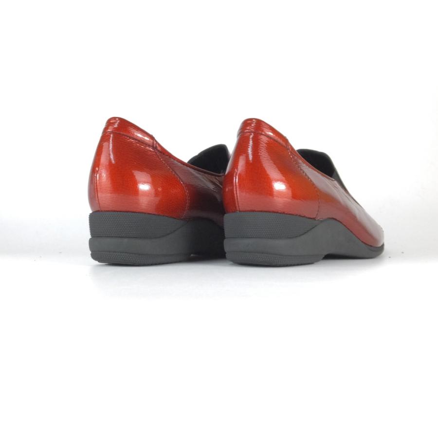 シアン 靴 セール shian 2704 クロ レッド エナメル スリッポン