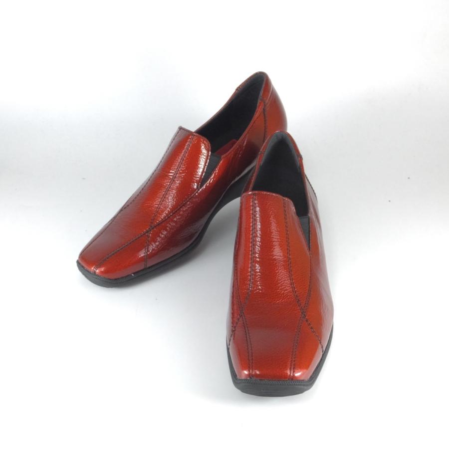 シアン 靴 セール shian 2704 クロ レッド エナメル スリッポン