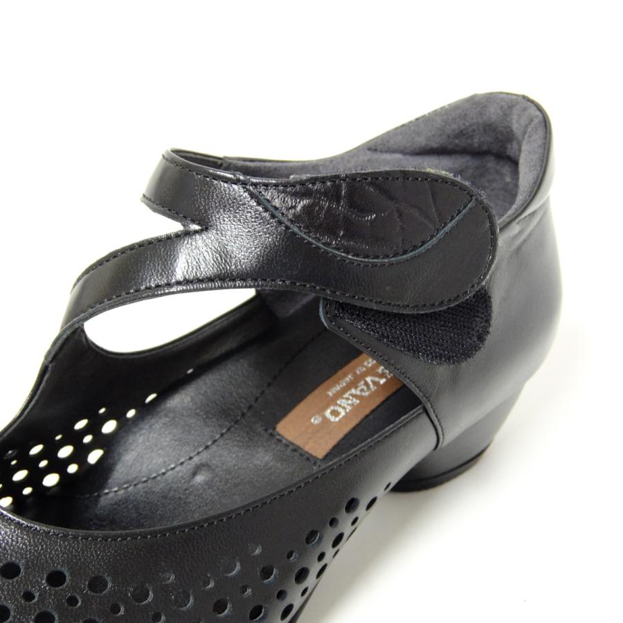 ビジェバノ VIGEVANO 靴 パンプス 7023 黒 コンフォート ローヒール 音