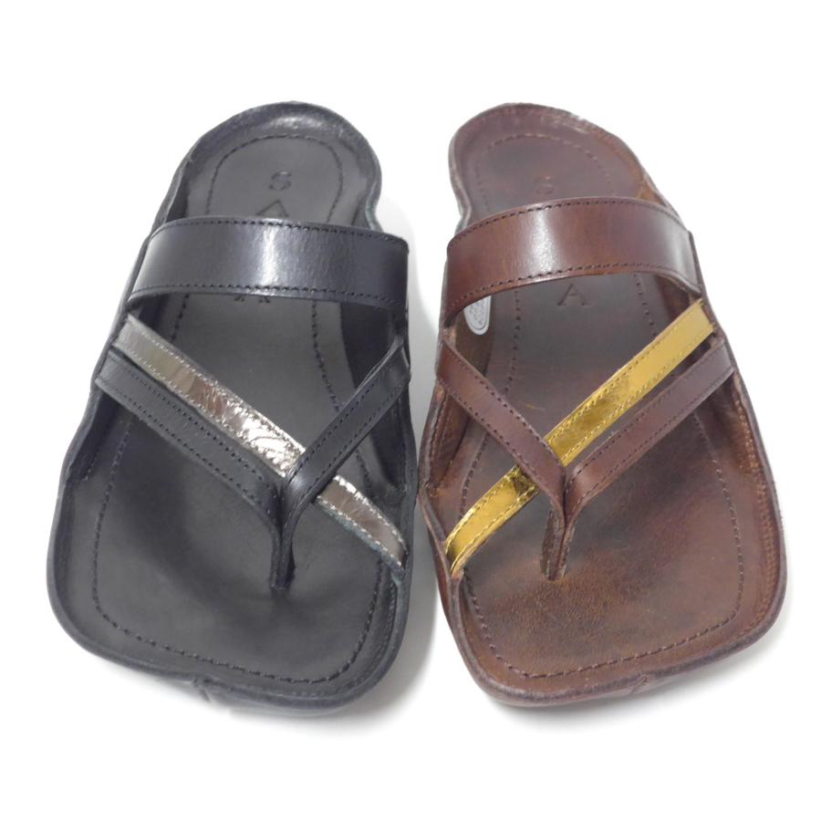 SAYA サンダル サヤ ラボキゴシ 靴 51197 クロ ブラウン シック