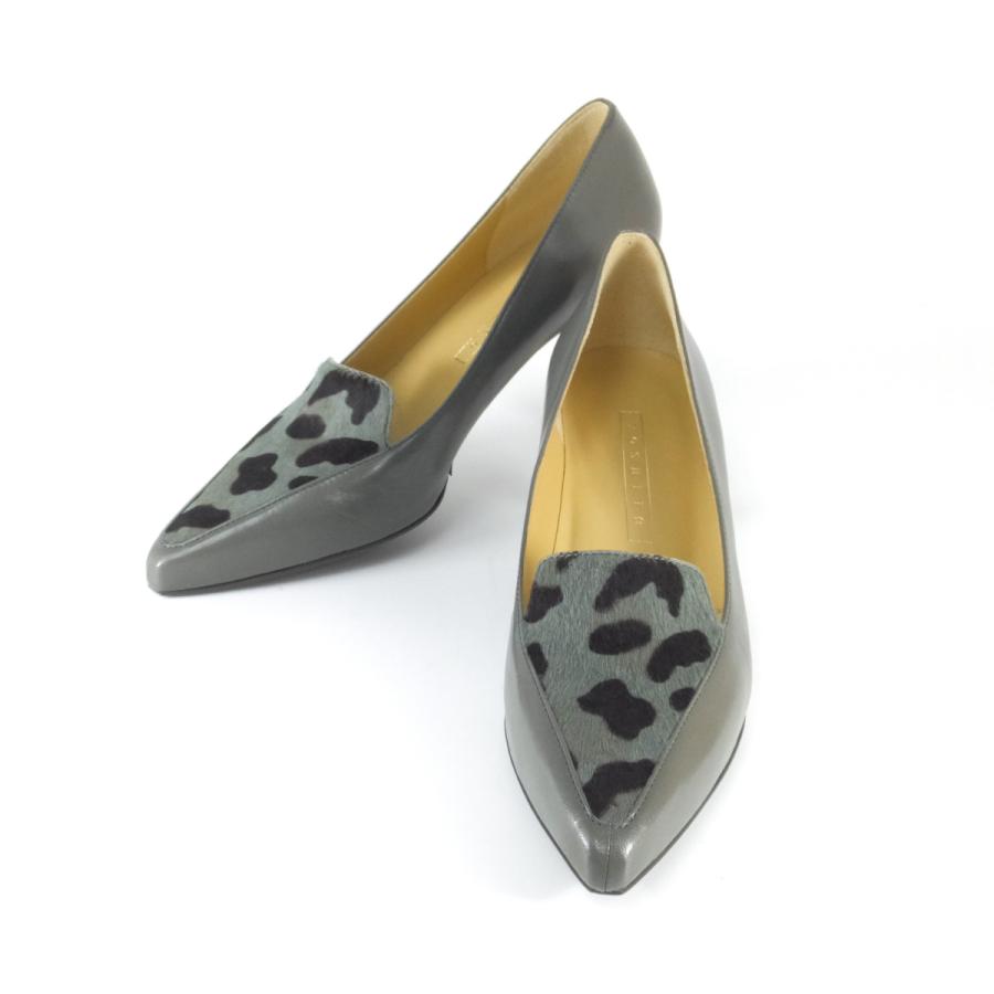 YOSHITO（ヨシト） パンプス パンプス 1113 クロ グレー ハラコ ポイン