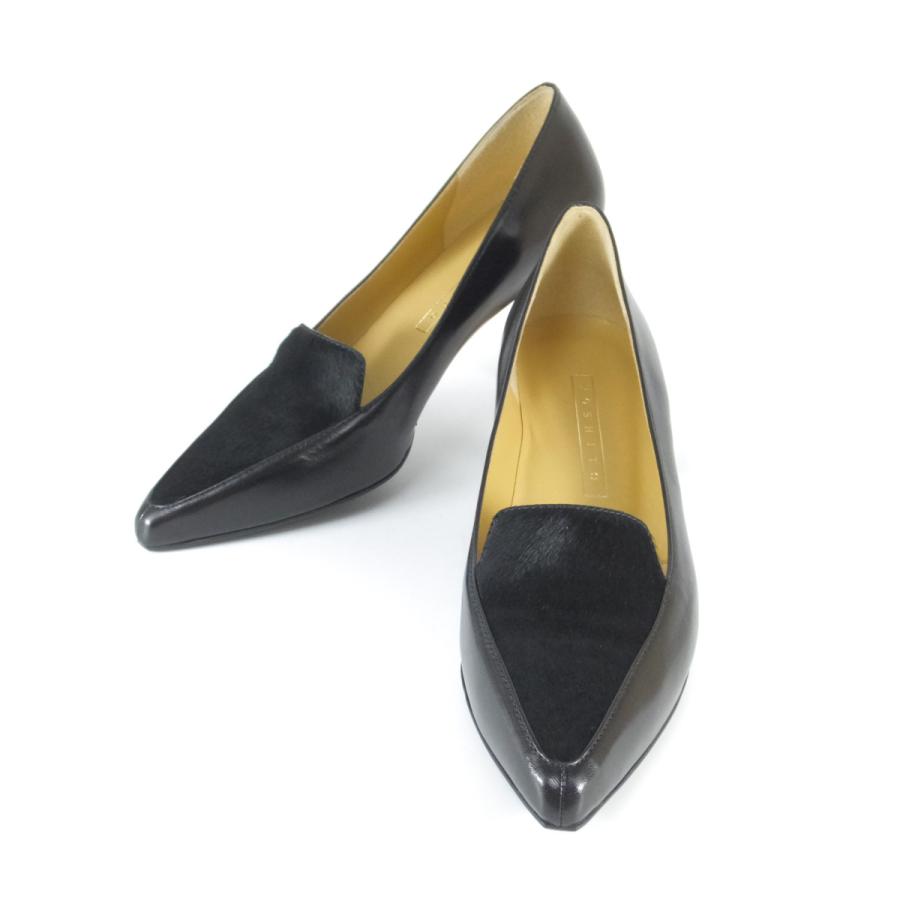 YOSHITO（ヨシト） パンプス パンプス 1113 クロ グレー ハラコ ポイン