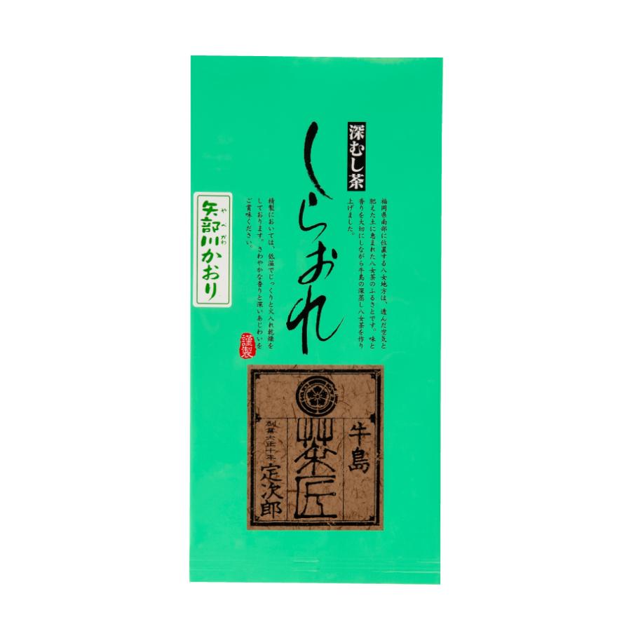 日本茶 白折 矢部川かおり100g 深蒸し茶 茶葉 棒茶 茎茶 緑茶