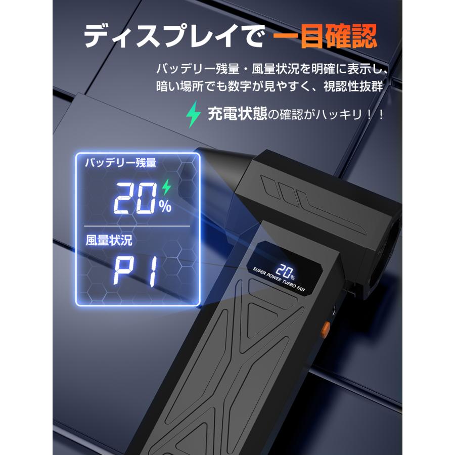 エアダスター ブロワー 200,000RPM 高速回転 4段階 暴風 強力 8000mAh