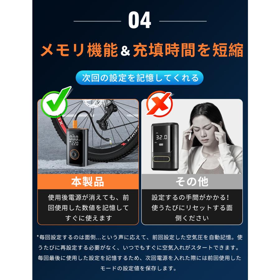 最新型】電動空気入れ 急速充填 自動停止 全バルブ対応 大画面