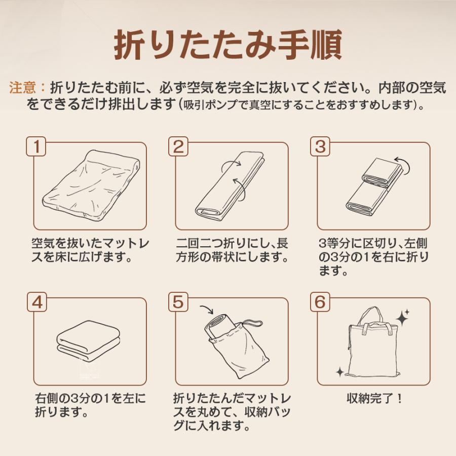 エアーベッド 電動ポンプ内蔵 自動で膨らむ 厚さ25cm 収納バッグ付き
