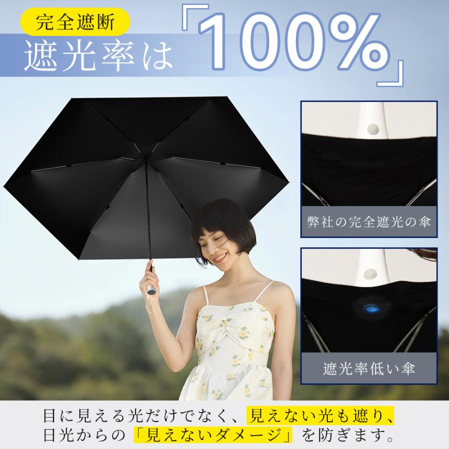 日傘 晴雨兼用傘 自動開閉 開けたら-20℃ 折りたたみ 完全遮光 UPF50+