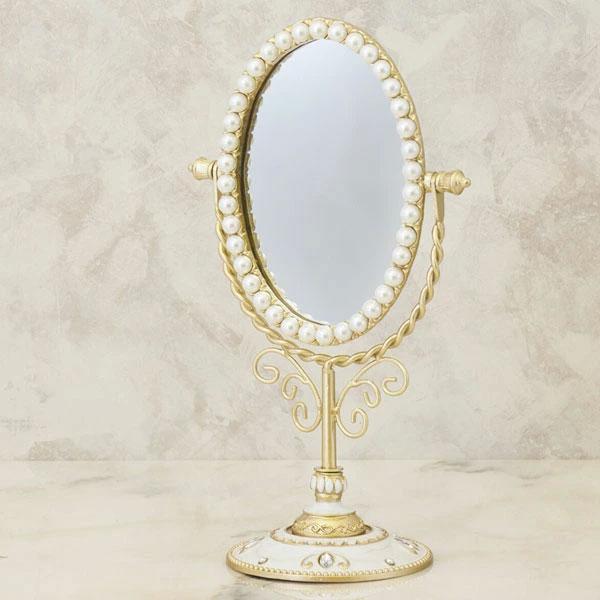 Agathe アガット スタンドミラー オーバル ビジュー 真鍮 Antique 