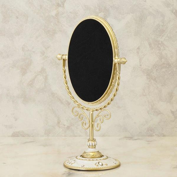 Agathe アガット スタンドミラー オーバル ビジュー 真鍮 Antique 
