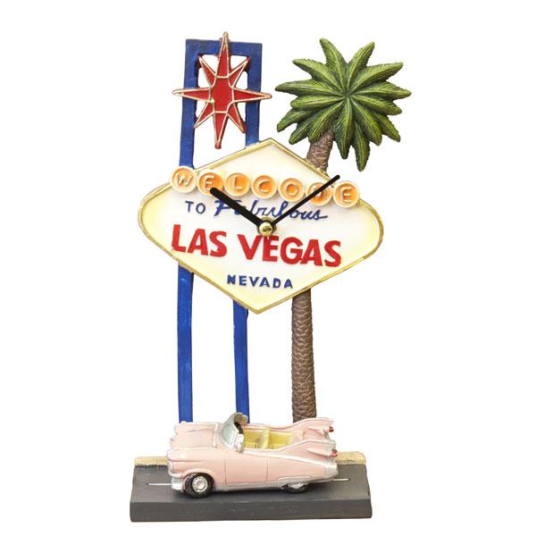 置時計 テーブルクロック アメリカン レトロ オールディーズ アメリカン雑貨 LAS VEGAS 置き時計 時計 おしゃれ ラスベガス プレゼント ギフト |  | 01