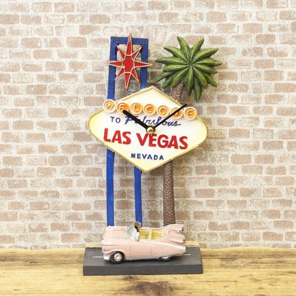 置時計 テーブルクロック アメリカン レトロ オールディーズ アメリカン雑貨 LAS VEGAS 置き時計 時計 おしゃれ ラスベガス プレゼント ギフト |  | 02