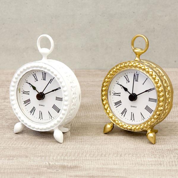 置時計 アンティーク風 おしゃれ 時計 北欧 ヨーロッパ風 置き時計 テーブル ウォールクロック Ultimate decor アルティメットデコール ピュータークロック |  | 01