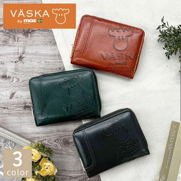 二つ折り財布 VASKA by moz ベスカバイモズ 送料無料 新品 札入れ サイフ カード収納 ヘラジカ 財布 小銭入 サイフ レディース ガールズ ティーンズ | 