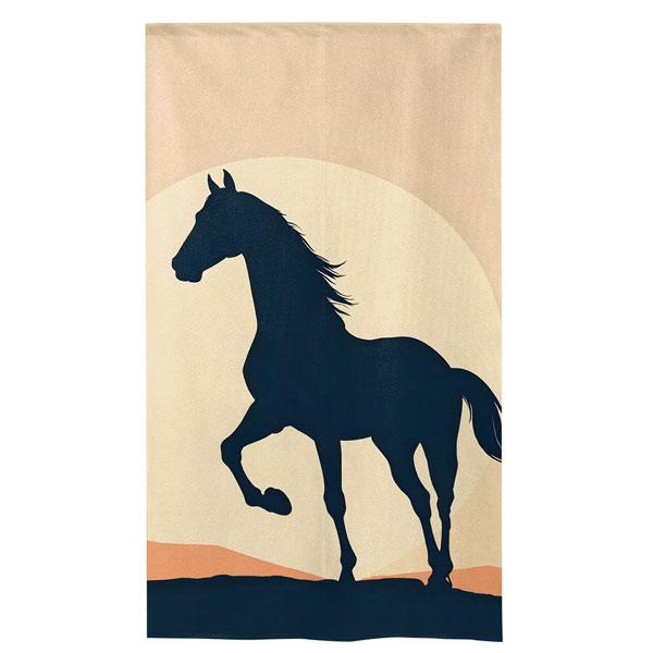 のれん 富士山 馬 うま 縁起物 85×150cm 暖簾 干支 縁起 業務用 店舗用 飲食店 施設 向け 日本製 和風 おしゃれ シンプル ホース 競馬 玄関土間 |  | 02