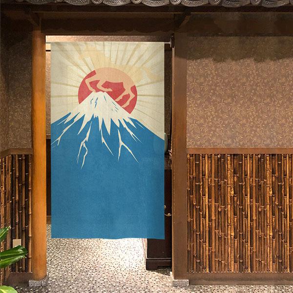 のれん 富士山 馬 うま 縁起物 85×150cm 暖簾 干支 縁起 業務用 店舗用 飲食店 施設 向け 日本製 和風 おしゃれ シンプル ホース 競馬 玄関土間 |  | 01