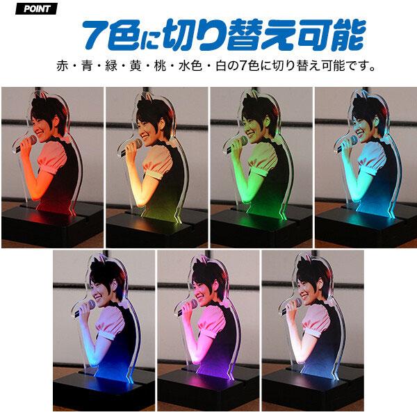推し活 アクリルパネル用 充電式LEDライトスタンド カバー ヲタク