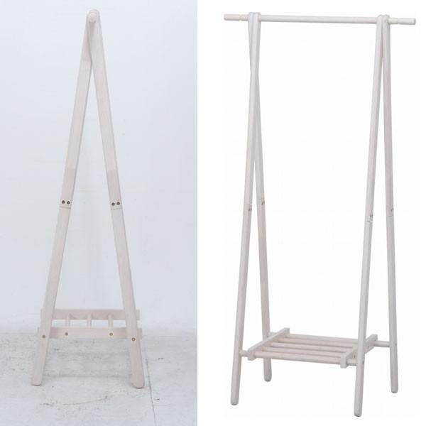 ハンガーラック おしゃれ 木製 スリム インテリア 北欧 洋服掛け 玄関 収納 リビング収納 コートハンガー 木製ハンガー |  | 01