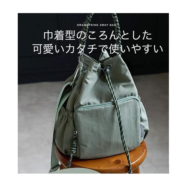 ショルダーバッグ 巾着 ドロストバッグ 軽量バッグ 軽い 2way 肩掛け