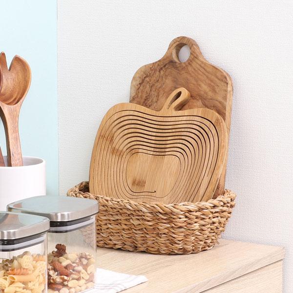 りんごバスケット 皿 木製食器 木製プレート 食器 フルーツバスケット かわいい 木製 北欧 カフェ おしゃれ かわいい ナチュラル |  | 06