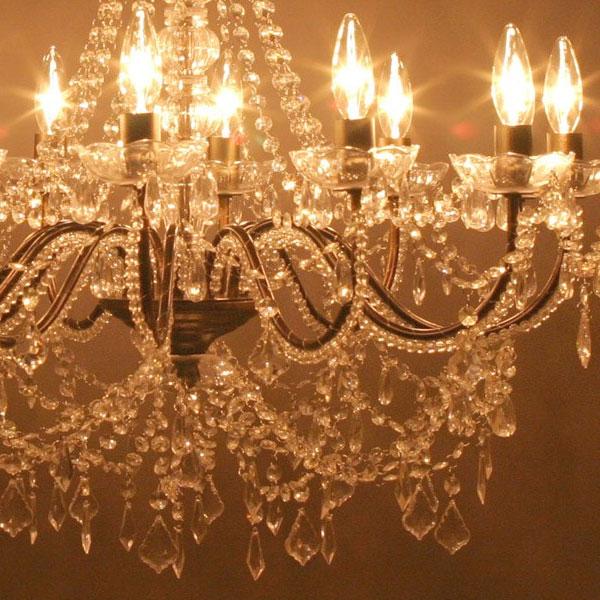 シャンデリア 12灯 クラシカルシーリングランプ LED電球対応 E12 照明  