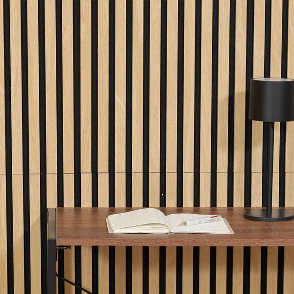 吸音パネル 80×40cm 1枚組 吸音材 吸音ボード 壁材 防音壁 天然木 木製 おしゃれ ウッドパネル 防音パネル フリーカット リビング オーディオルーム | 不二貿易 | 04