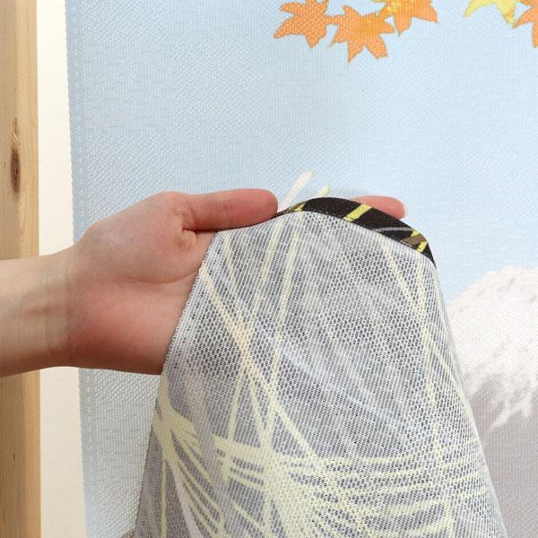 のれん 四季富士秋 おしゃれ 暖簾 間仕切り カーテン 85X150cm 勝手口 福招き/招福/和柄 和風 省エネ 断熱保温 送料無料 |  | 03