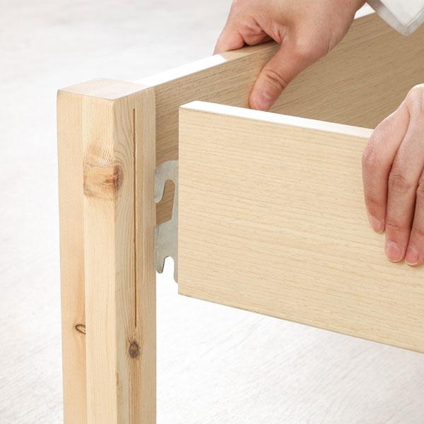 ベッド シングル フレーム 組立簡単ベッド ベッドフレーム すのこ 簡単組立 組立て コンセント付き すのこベッド シングルベッド 木製 | 西川 | 03