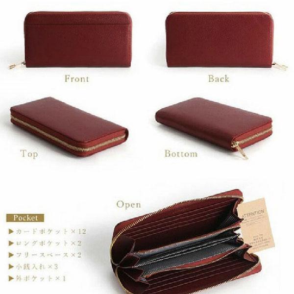 長財布 送料無料 財布  スキミング防止 牛革 レディース シンプル ラウンドファスナー 多収納 LIZDAYS リズデイズ 可愛い おしゃれ 誕生日 lz-606 |  | 05