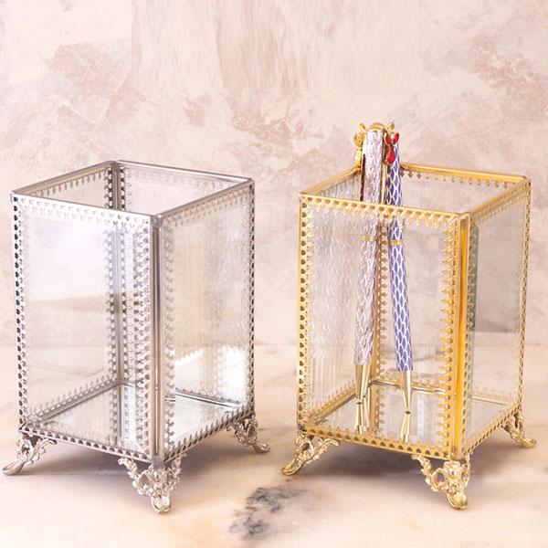 ジュエリーケース 小物入れ ガラスジュエリーボックス アクセサリーケース ガラス アクセサリー収納 おしゃれ雑貨 レトロ ガラスケース | 