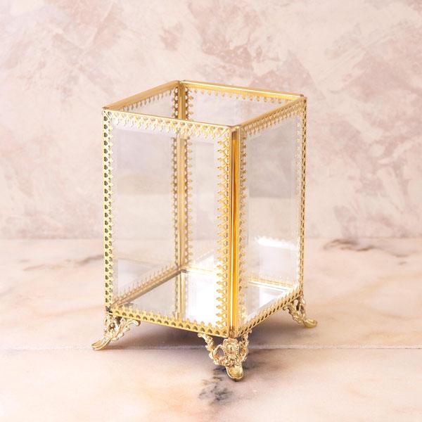 ジュエリーケース 小物入れ ガラスジュエリーボックス アクセサリーケース ガラス アクセサリー収納 おしゃれ雑貨 レトロ ガラスケース |  | 01