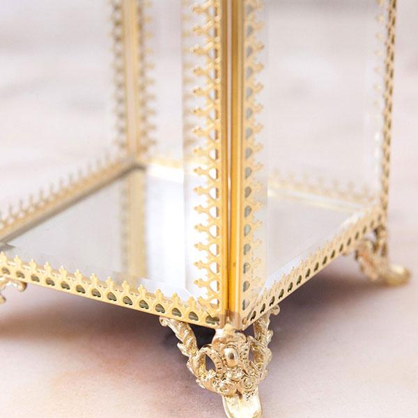 ジュエリーケース 小物入れ ガラスジュエリーボックス アクセサリーケース ガラス アクセサリー収納 おしゃれ雑貨 レトロ ガラスケース |  | 02