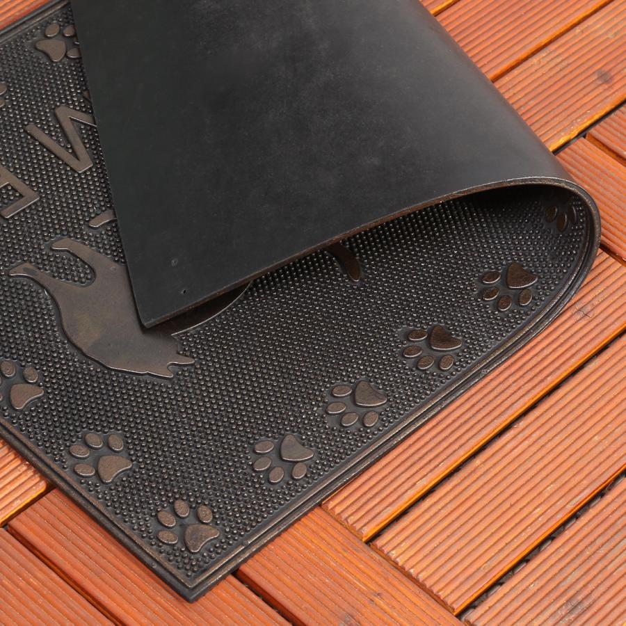 玄関マット ラバーマット 屋外用 おしゃれ マット ドアマット 室外 家庭用 おしゃれ ウェルカムキャット ネコ 猫 マット 水洗いOK 泥落とし 土落とし |  | 04