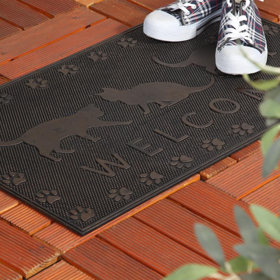 玄関マット ラバーマット 屋外用 おしゃれ マット ドアマット 室外 家庭用 おしゃれ ウェルカムキャット ネコ 猫 マット 水洗いOK 泥落とし 土落とし |  | 06