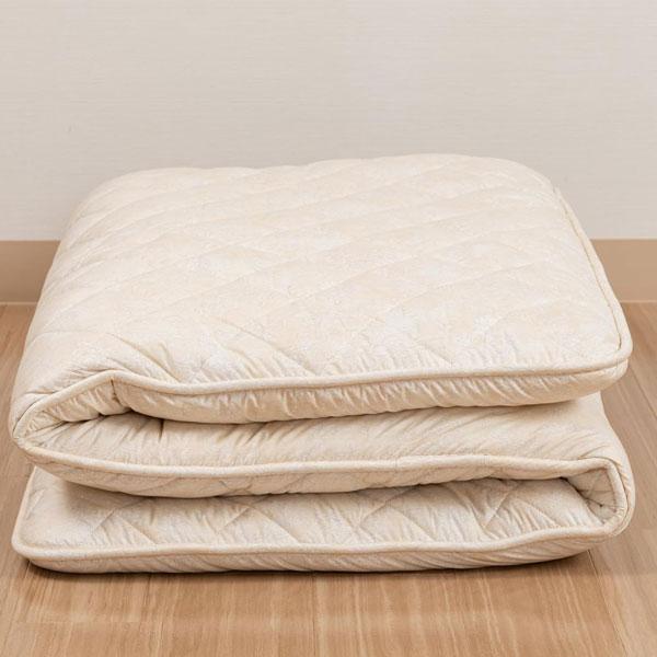 西川 クラシノ 敷き布団 MILD SOFT シングルサイズ 側生地 綿100% 持ちやすいやわらかタイプ 西川ウール使用 抗菌加工 MILD SOFT 日本製 ベージュ AD05249023_5