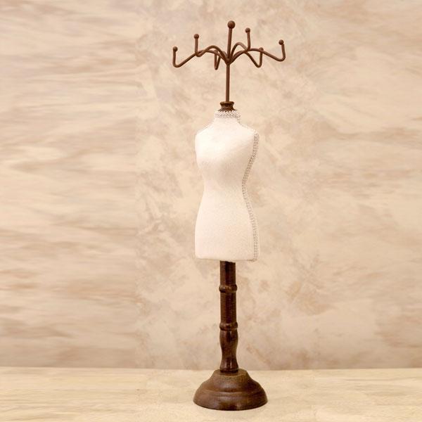 クラシカル トルソー プチトルソー アクセサリースタンド ミニトルソー アクセサリーホルダー ジュエリーホルダー アクセサリー掛け ネックレス掛け アイボリー | 