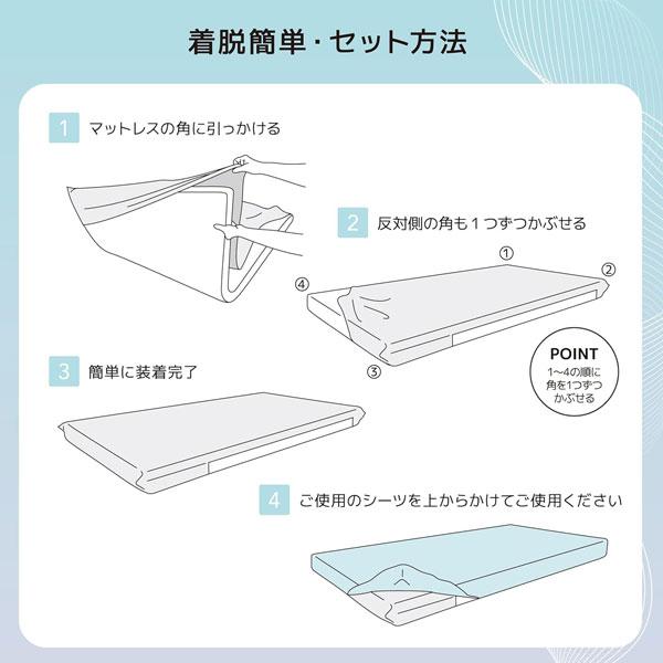 西川（nishikawa） ガードラップ シングル マットレス用 カバー ガード