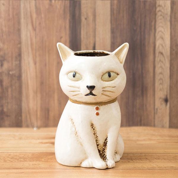 セラミックプランター フラワーポット ネコ 猫 ねこ cat ねこちゃん プランター 植木鉢 観葉植物 鉢 植物 室内 鉢植え インテリア ガーデニング 多肉植物 |  | 01