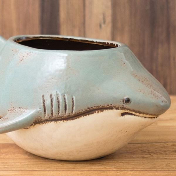 セラミックプランター フラワーポット シャチ プランター 植木鉢 おしゃれ 観葉植物 鉢 植物 屋外 室内 鉢植え インテリア ガーデニング 多肉植物 ユーモラス |  | 01