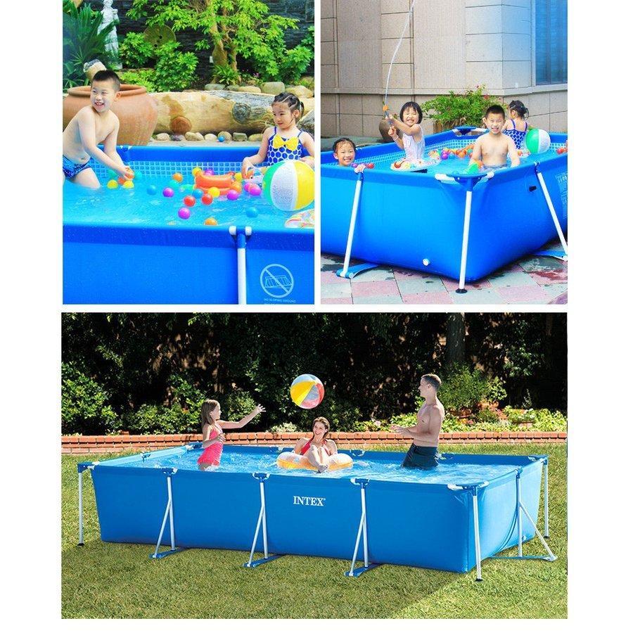 プール 10分設置！ベランダフレームプール INTEX AGP プール 大型長方形 300×200×75cm 水あそびレジャープール 家庭用プール 子供用プール 自宅用プール プール