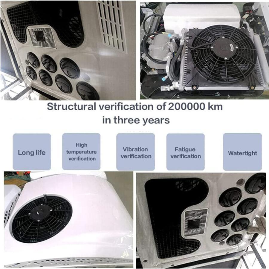 専用出品 12V DC エアコン、冷暖房機能付きルーフ エアコンは、トラック、RV、バス、掘削機、キャンピングカー、農業用車両に適用できます。 12v 【XUR1750974451】(63687円)