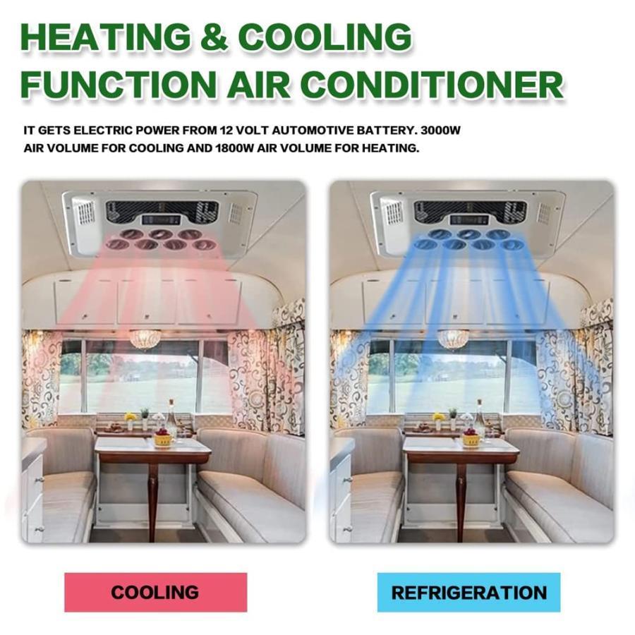 専用出品 12V DC エアコン、冷暖房機能付きルーフ エアコンは、トラック、RV、バス、掘削機、キャンピングカー、農業用車両に適用できます。 12v 【XUR1750974451】(63687円)