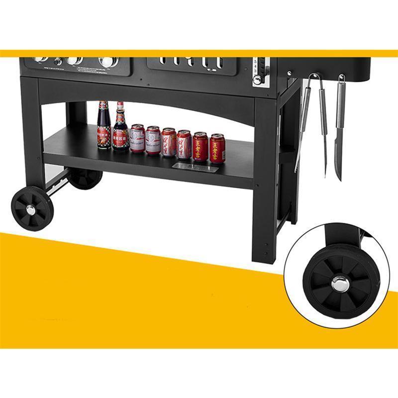 新春セール 中型BBQ炭火焼きガスグリル 家族3人?8人ぐらい最適 楽しいバーベキューガスグリル 【MYK4272929017】(155417円)