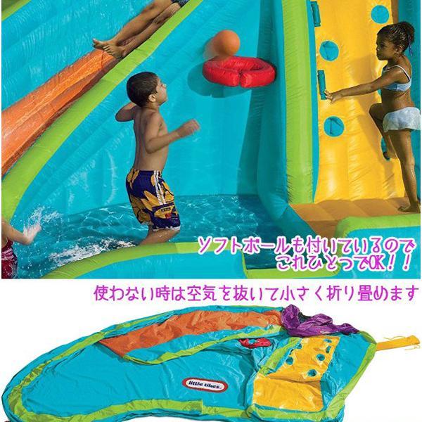 【正規品】 リトルタイクス スラム＆カーブスライド スライダー付きプール 子供用 家庭用 水遊び プール ビニールプール 滑り台 スライダー 大型プール エアー遊具 すべり台 【H1682258194】(61188円)