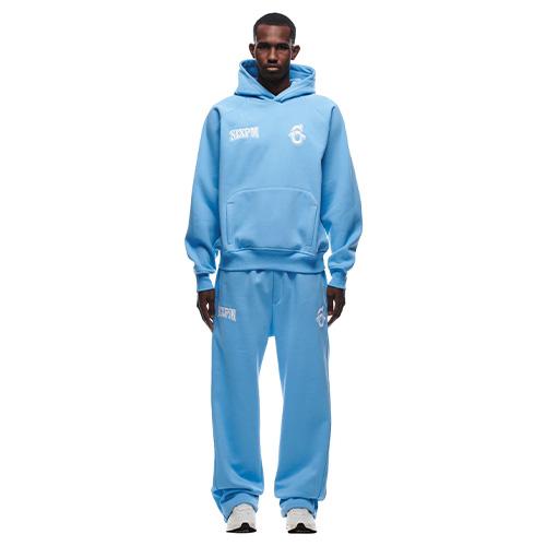6PM True Religion フーディーパーカー 6PM x TRUE RELIGION ICONS HOODIE フーディー 【SKY BLUE