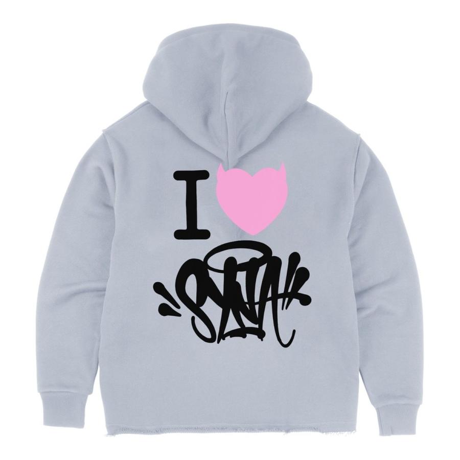 【極美品】Syna World シナワールド パーカー グレー ピンク Sサイズ SYNA WORLD I HEART HOODY【BLACK】【GREY】 プルオーバー フーディー