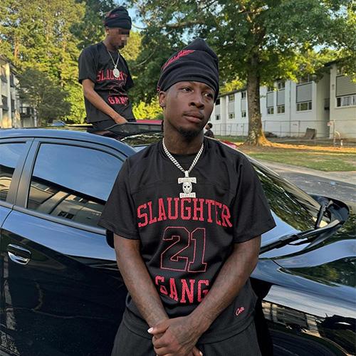 CORTEIZ x SLAUGHTER GANG 21 SAVAGE MESH T-SHIRT & SHORTS SET