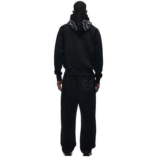 6PM X TRUE RELIGION ICONS ZIP HOODIE + OPEN LEG JOGGER