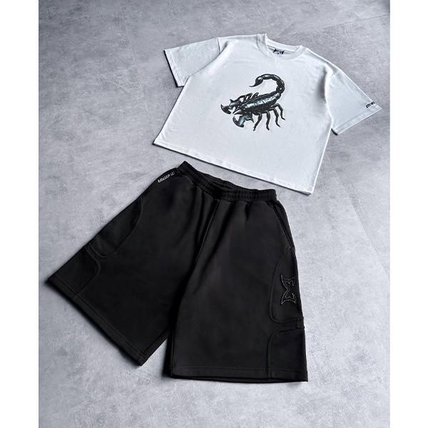 mertra ハーフパンツ MERTRA SPLIT PANEL SHORTS 【BLACK】 : AndromedaBeast - 通販