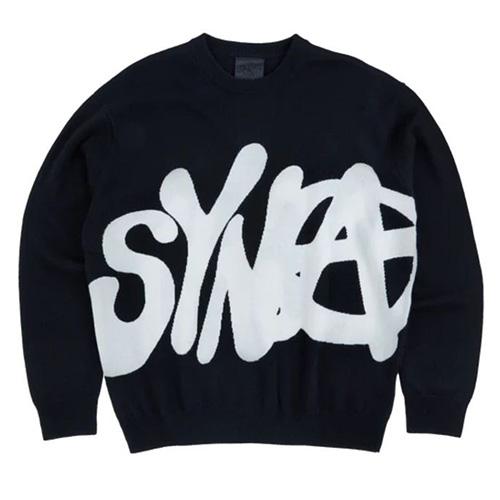 SYNA WORLD SYNARCHY CASHMERE SWEATER【BLACK】 カシミヤセーター 