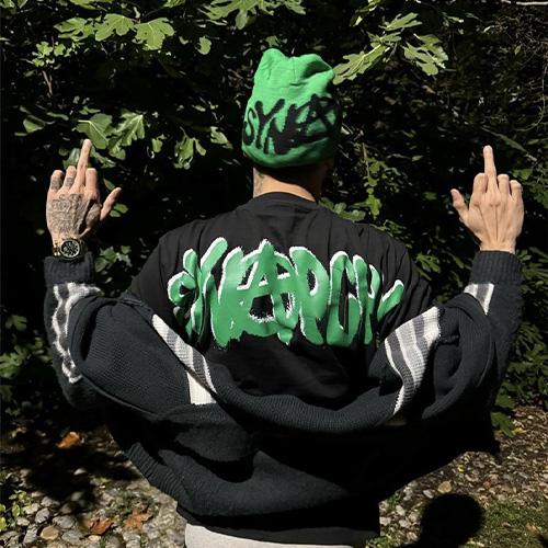 SYNA WORLD SYNARCHY LONGSLEEVE TEE ロンT【BLACK x GREEN